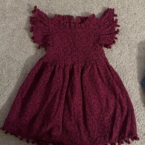 Amazon Burgundy Lace Kids Dress